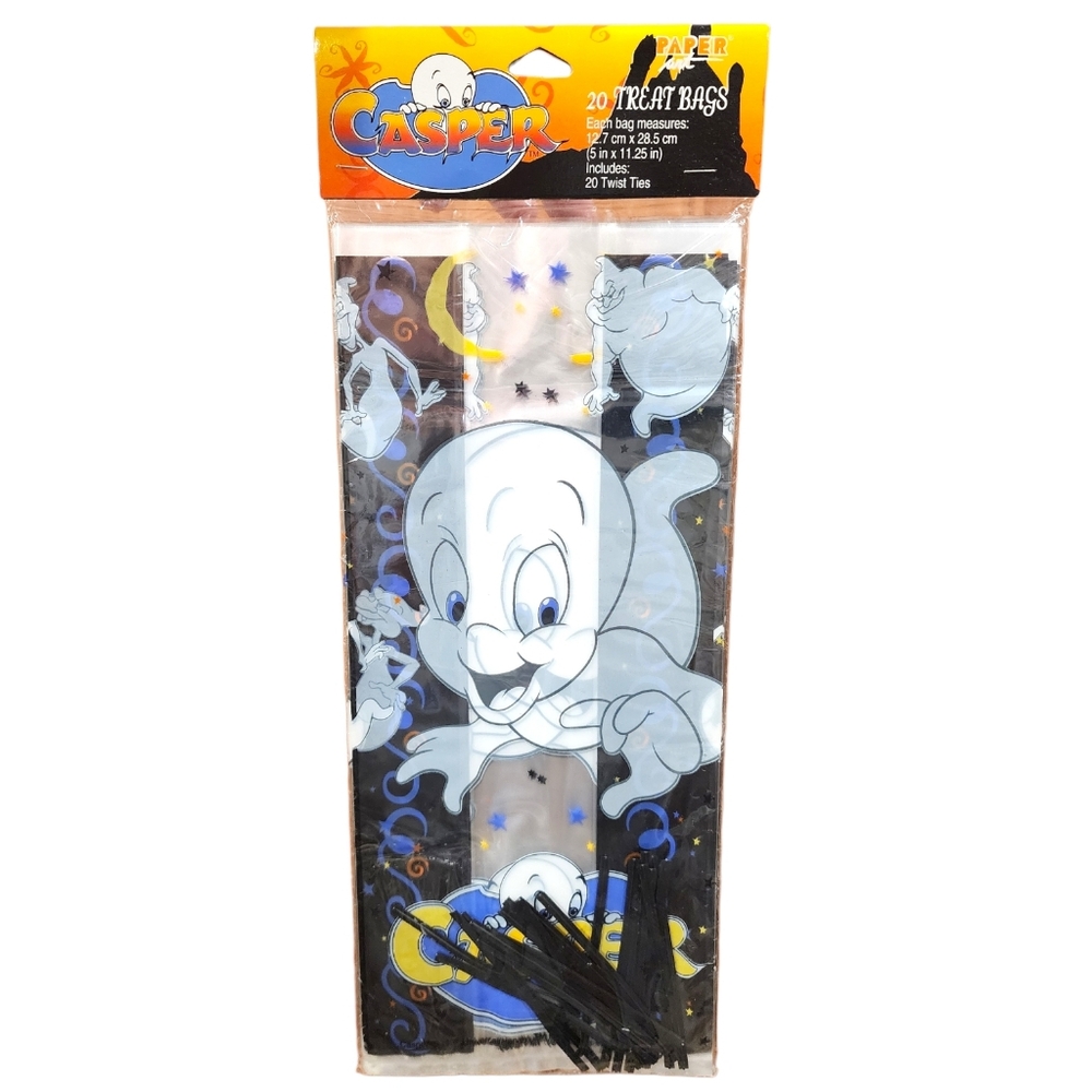Vintage 1997 Casper the Friendly Ghost Birthday Halloween Treat Candy Bags 20ct